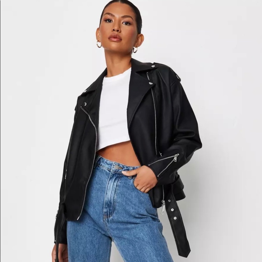 Misguided Faux Boyfriend Leather Jacket